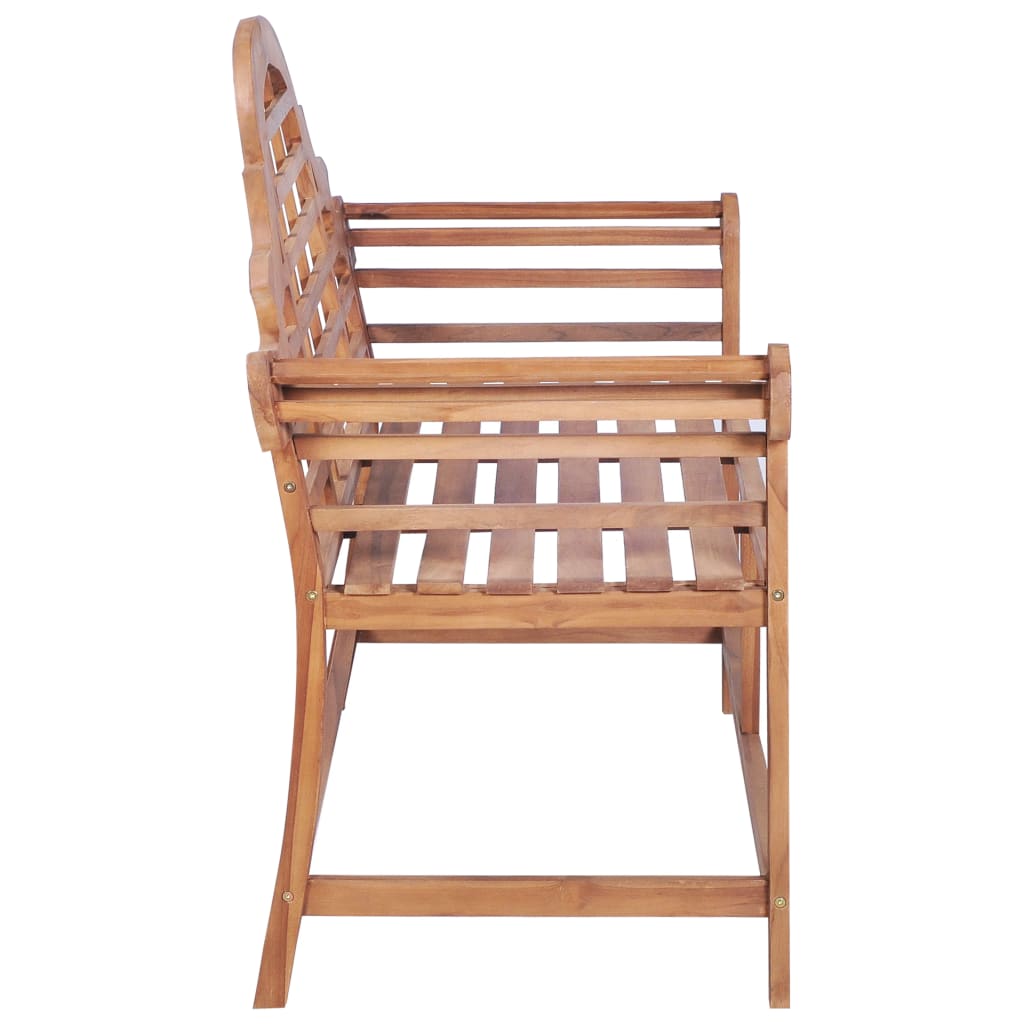 vidaXL Garden Bench 127x58.5x92.5 cm Solid Wood Teak 3