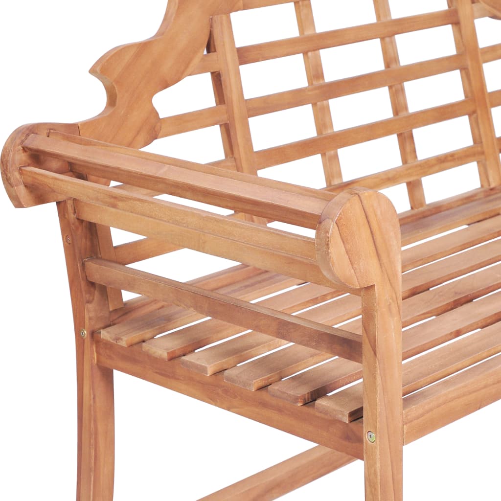 vidaXL Garden Bench 127x58.5x92.5 cm Solid Wood Teak 4