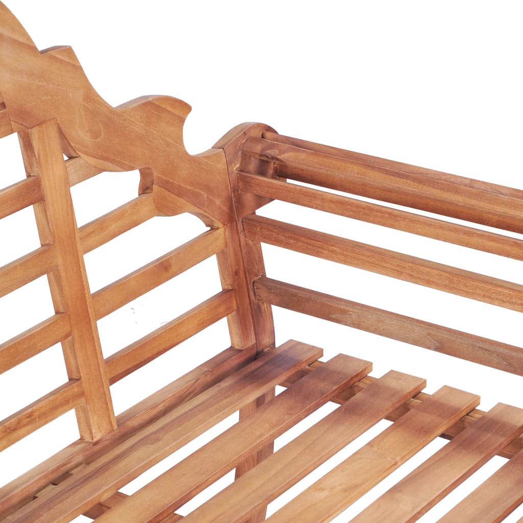 vidaXL Garden Bench 127x58.5x92.5 cm Solid Wood Teak 5