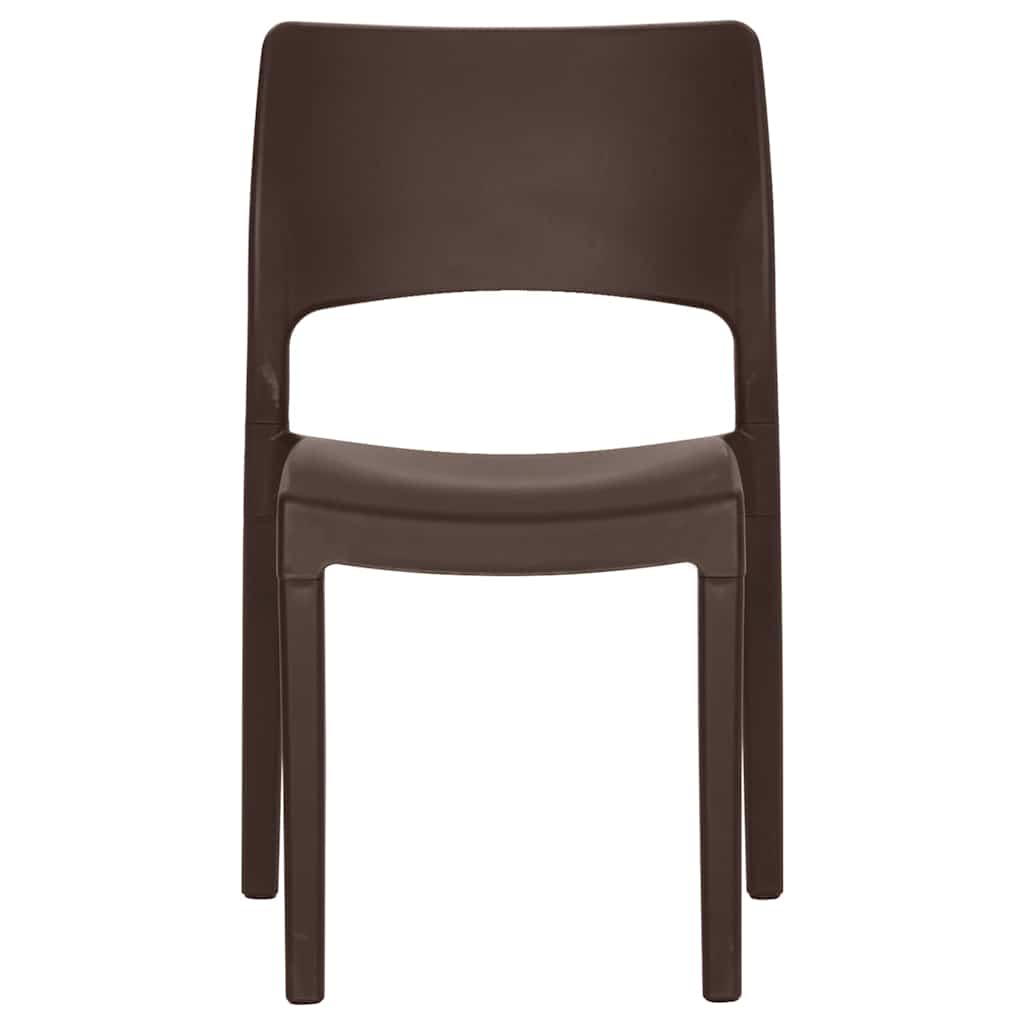 Garden Chairs 2 pcs Polypropylene Mocha