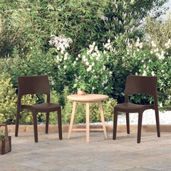 Garden Chairs 2 pcs Polypropylene Mocha