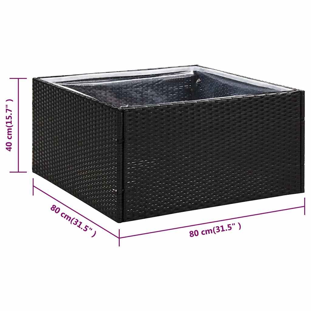 vidaXL Garden Planter | Black and transparent 6