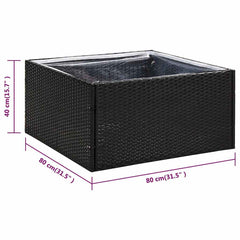 vidaXL Garden Planter | Black and transparent 6