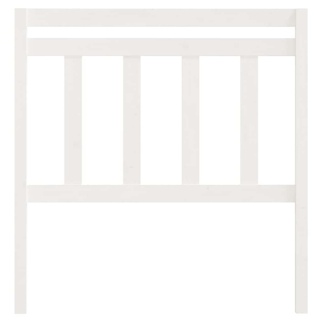 814080 vidaXL Bed Headboard White 106x4x100 cm Solid Wood Pine 3