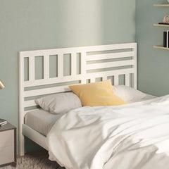 vidaXL Bed Headboard White 146x4x100 cm Solid Wood Pine 1