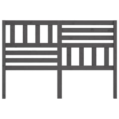 Bed Headboard Grey Solid Wood Pine, image 4