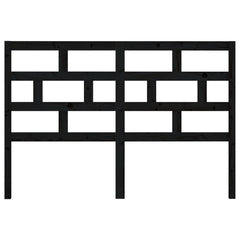 vidaXL Bed Headboard | Black | Solid Pine Wood | Standard | Bed Headboard 4