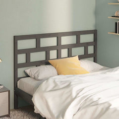 vidaXL Bed Headboard | Grey | Solid pine wood | 146 x 4 x 100 cm 3