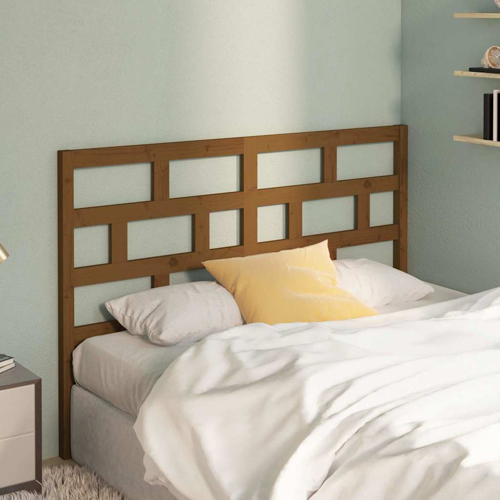 vidaXL Bed Headboard | Honey brown | Solid pine wood 1