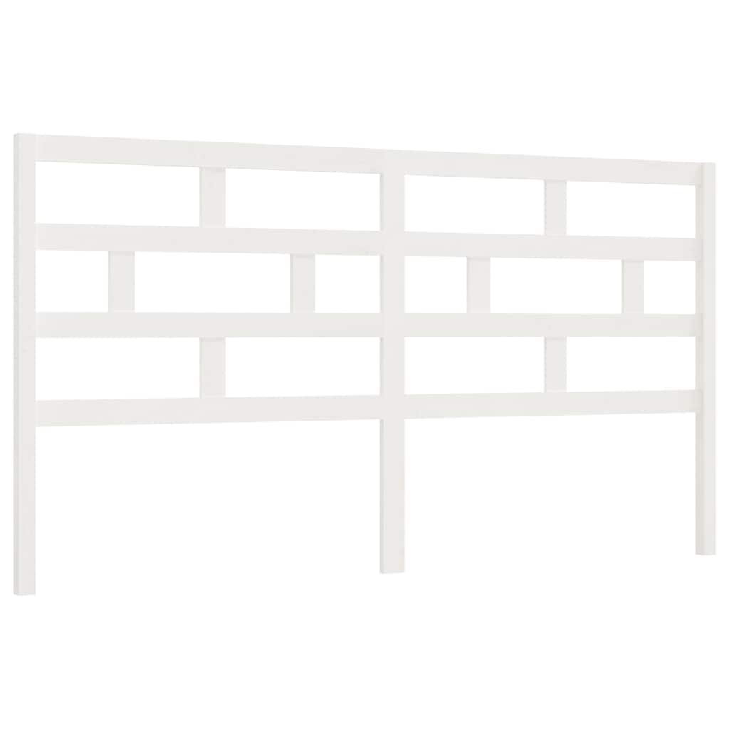 vidaXL Bed Headboard | White | Solid pine wood | 186 cm x 4 cm x 100 cm 2