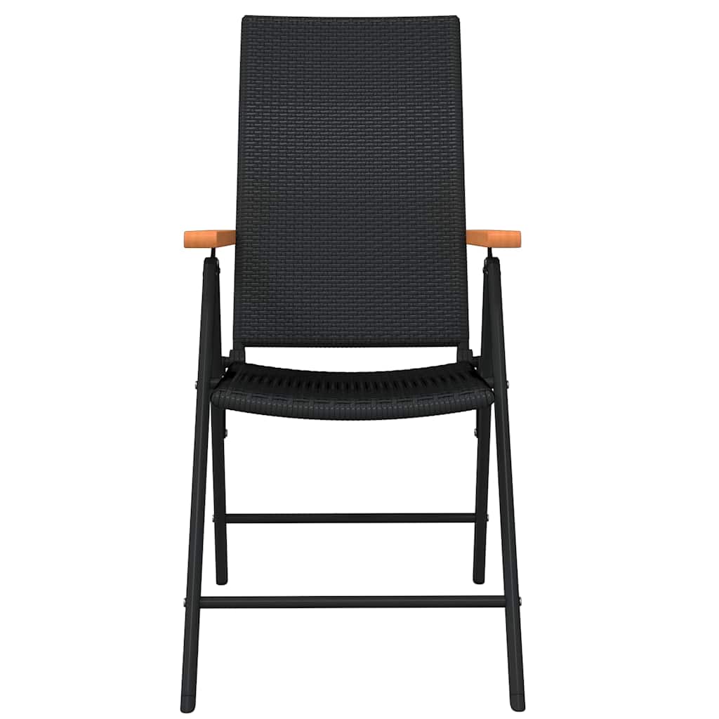 3 Piece Garden Dining Set Black 4