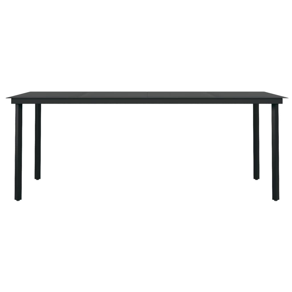 vidaXL 7 Piece Garden Dining Set Black 5