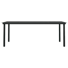 vidaXL 9 Piece Garden Dining Set Black 5