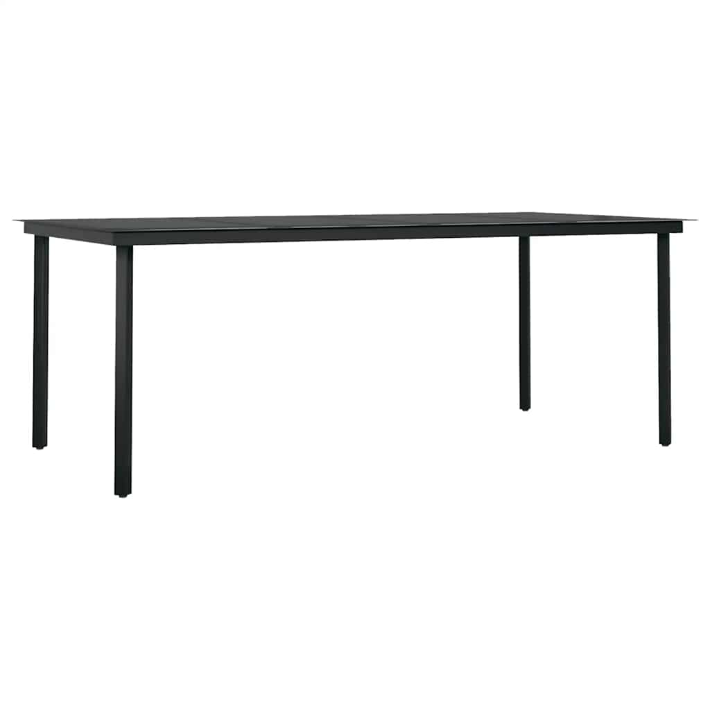 vidaXL 9 Piece Garden Dining Set Black 6