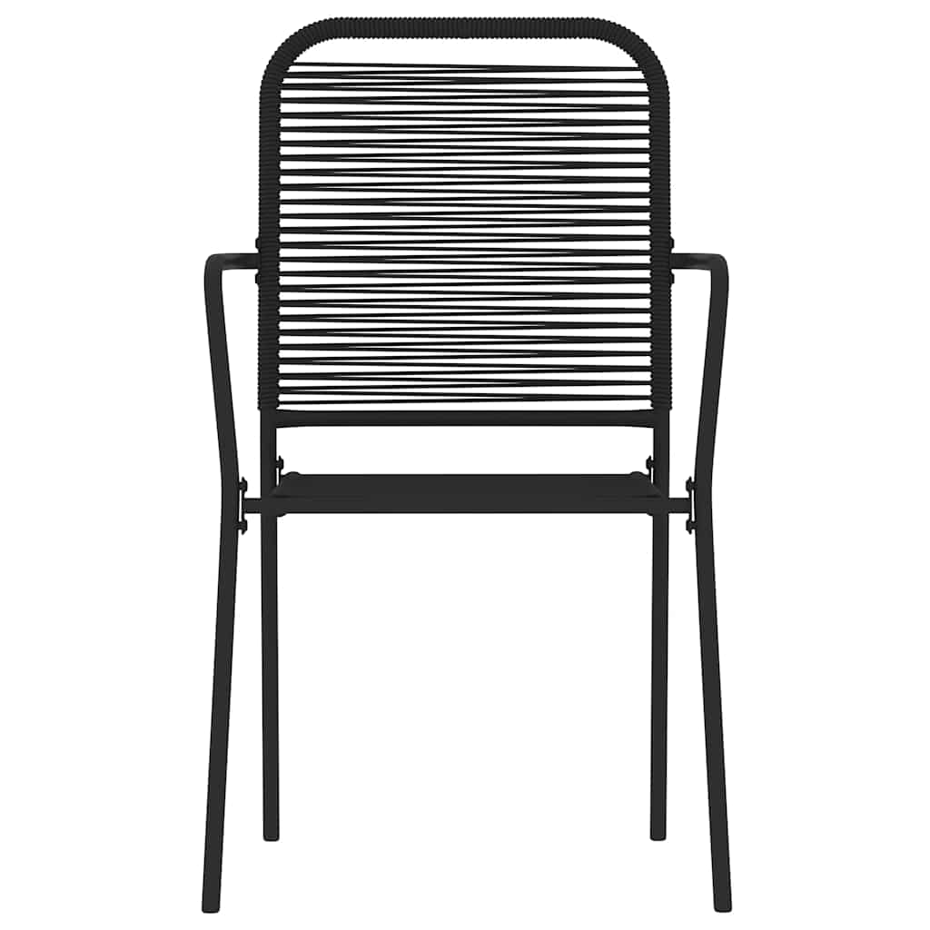 vidaXL 7 Piece Garden Dining Set Black 4