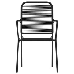 vidaXL 7 Piece Garden Dining Set Black 4