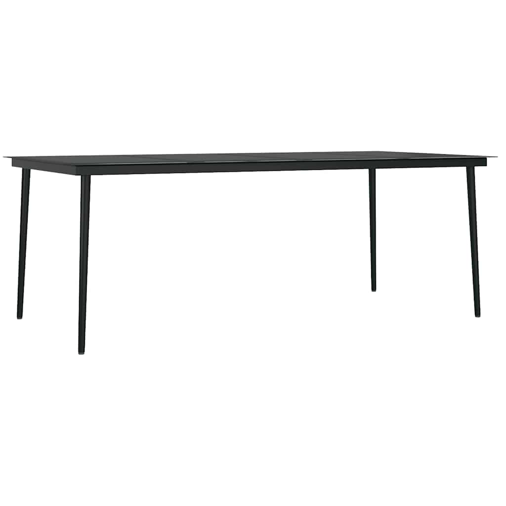 vidaXL 7 Piece Garden Dining Set Black 5