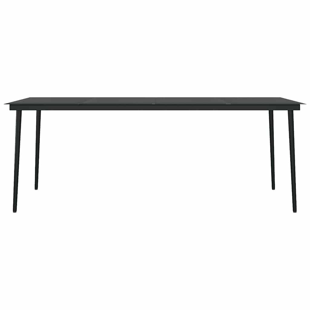 vidaXL 7 Piece Garden Dining Set Black 6