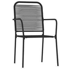 vidaXL 9 Piece Garden Dining Set Black 3