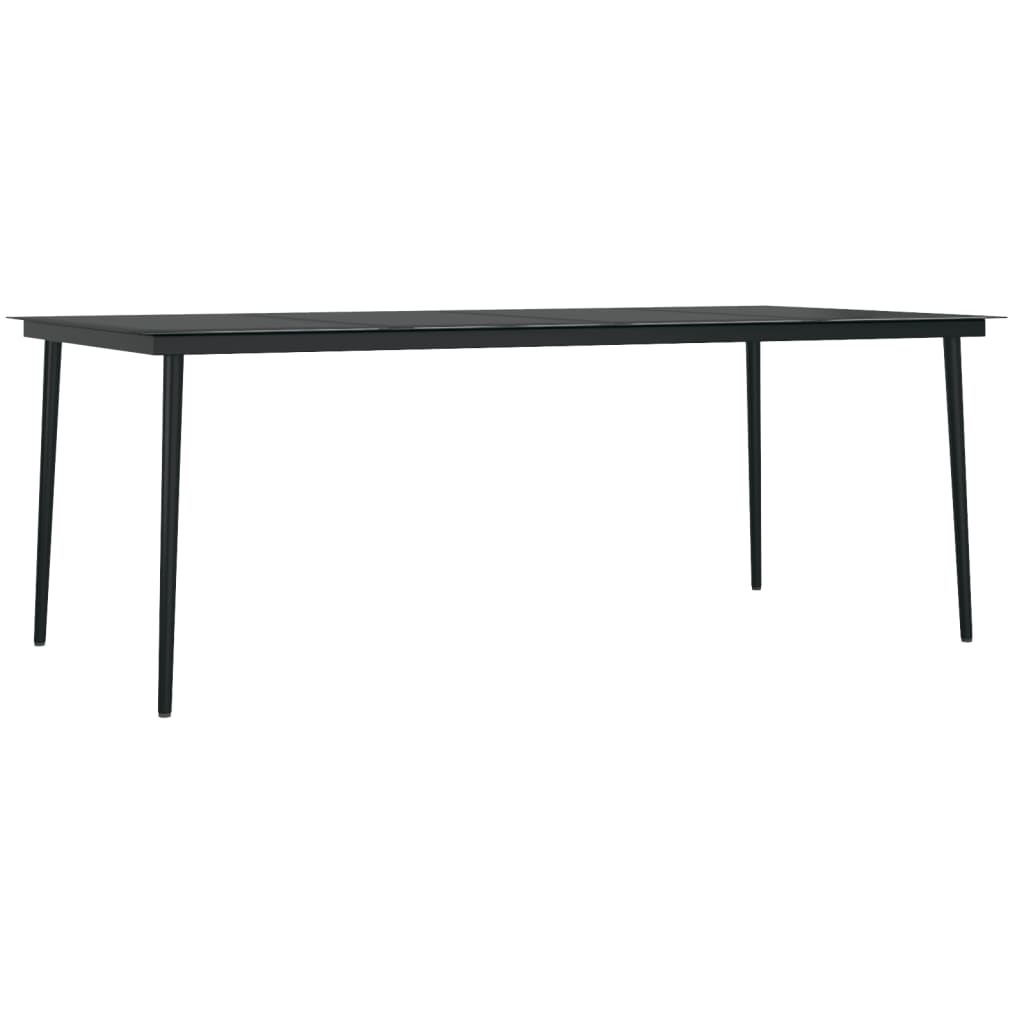 vidaXL 9 Piece Garden Dining Set Black 5