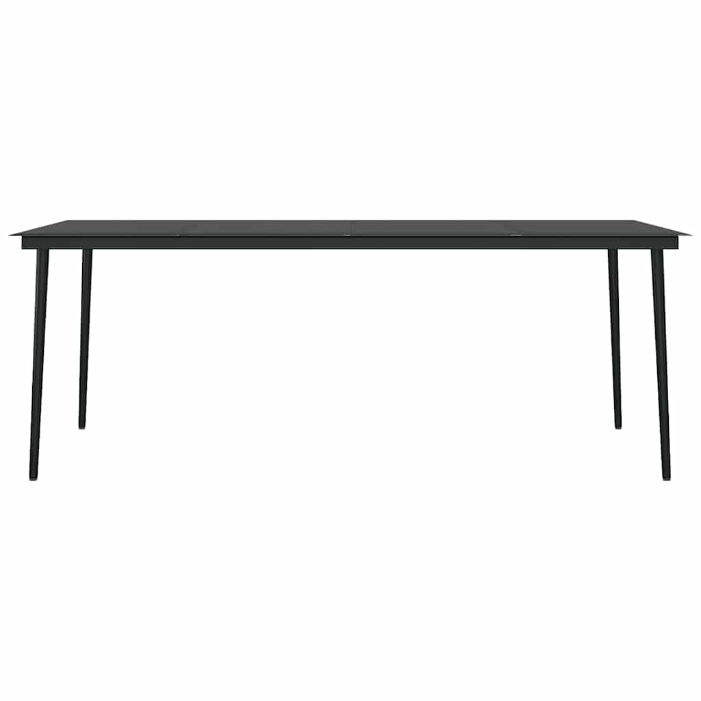 vidaXL 9 Piece Garden Dining Set Black 6