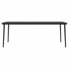 vidaXL 9 Piece Garden Dining Set Black 6