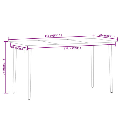 7 Piece Garden Dining Set Oak