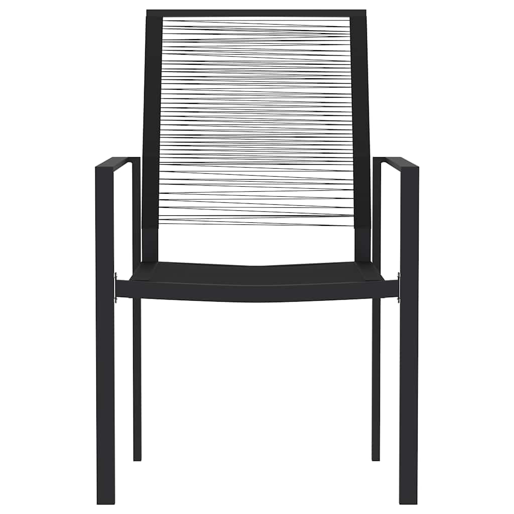 vidaXL 7 Piece Garden Dining Set Black 4