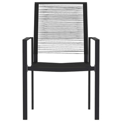 vidaXL 7 Piece Garden Dining Set Black 4