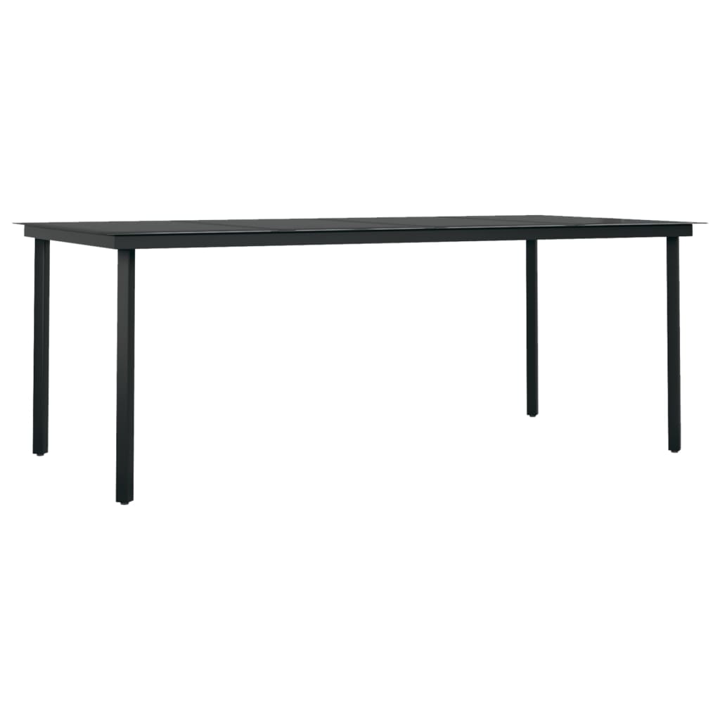 vidaXL 7 Piece Garden Dining Set Black 5