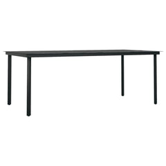 vidaXL 7 Piece Garden Dining Set Black 5