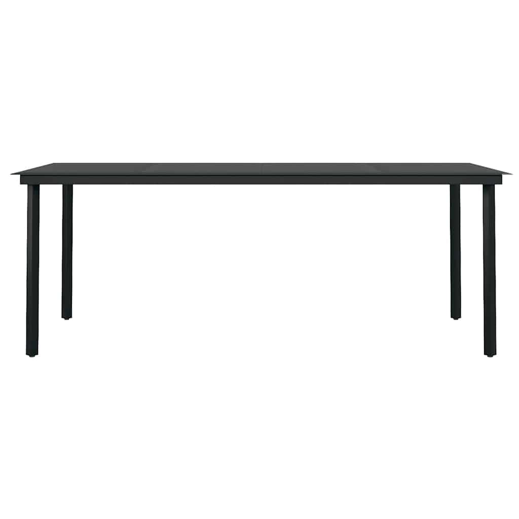vidaXL 7 Piece Garden Dining Set Black 6