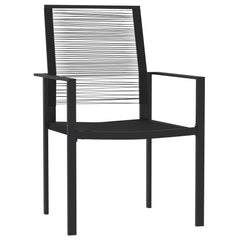 vidaXL 9 Piece Garden Dining Set Black 3