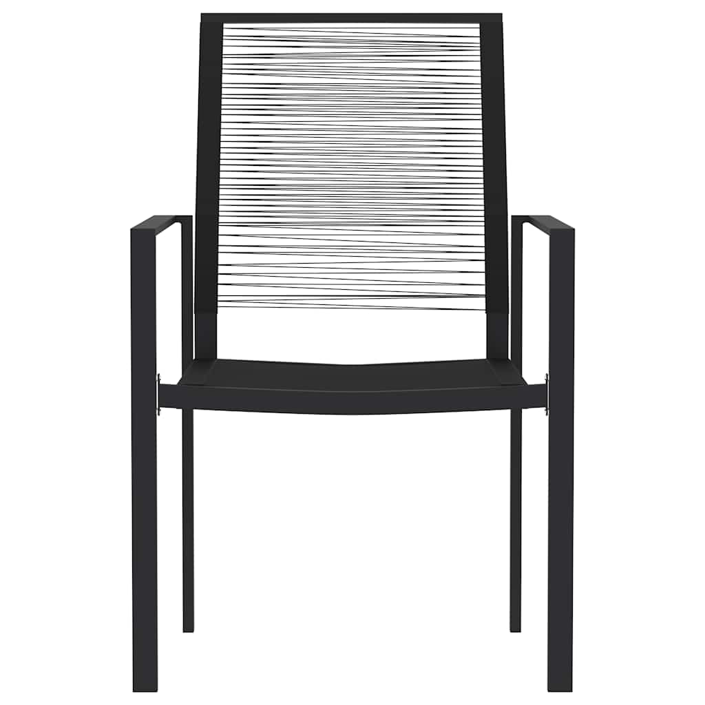 vidaXL 9 Piece Garden Dining Set Black 4