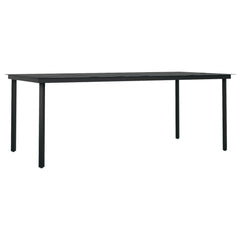 vidaXL 9 Piece Garden Dining Set Black 5