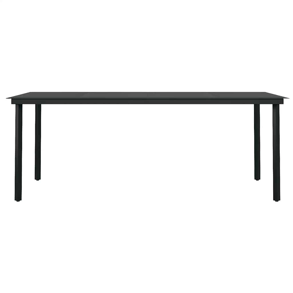 vidaXL 9 Piece Garden Dining Set Black 6