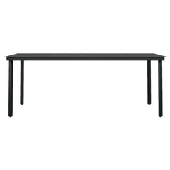 vidaXL 9 Piece Garden Dining Set Black 6