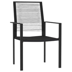vidaXL 7 Piece Garden Dining Set Black 3