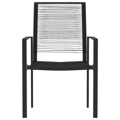 vidaXL 7 Piece Garden Dining Set Black 4