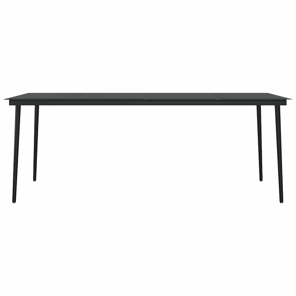 vidaXL 7 Piece Garden Dining Set Black 6