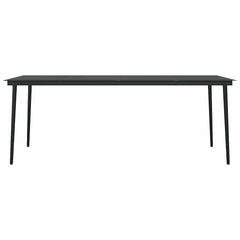 vidaXL 7 Piece Garden Dining Set Black 6