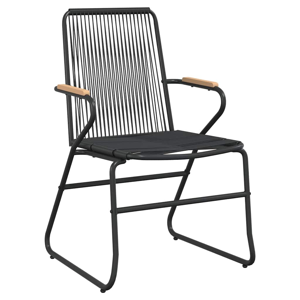 Garden Dining Black PVC Rattan