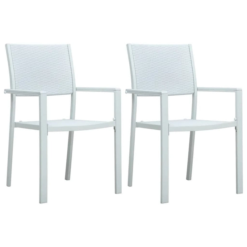 3 Piece Garden Dining Set White