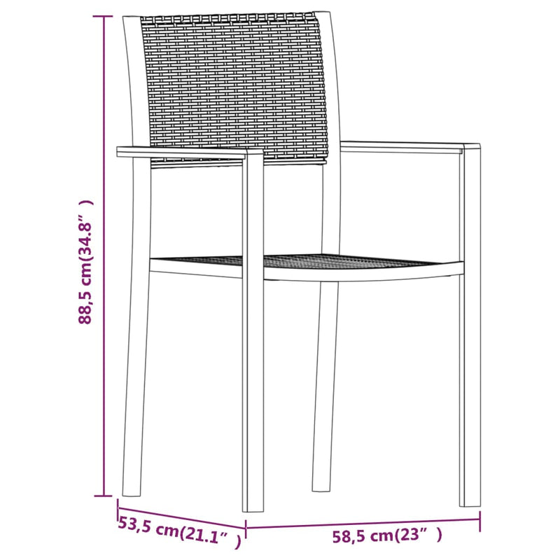 7 Piece Garden Dining Set White