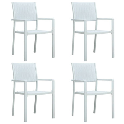 5 Piece Garden Dining Set White