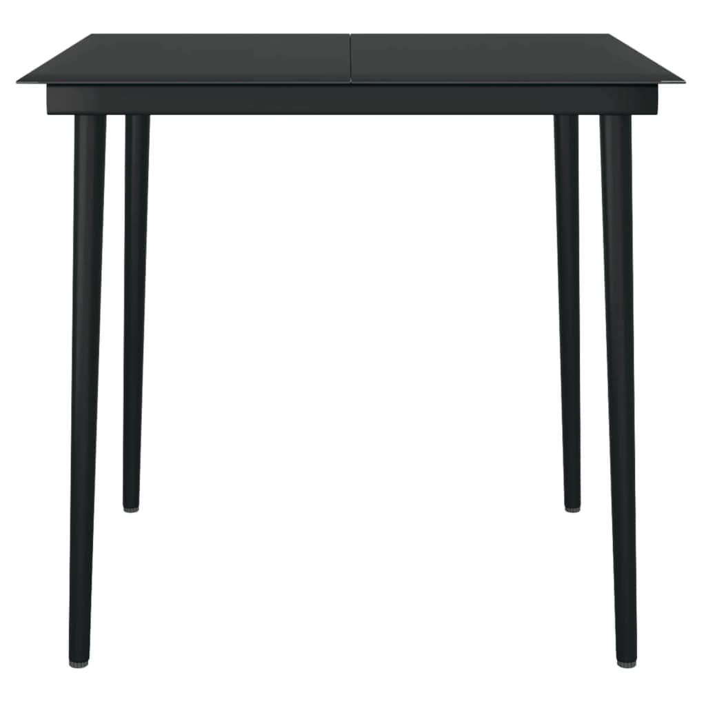 5 Piece Garden Dining Black 80 cm table length 2