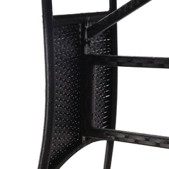 Garden Table Black Poly Rattan 80 x 80 x 74 cm