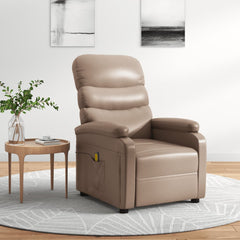 vidaXL Massage Chair Cappuccino Faux Leather 1