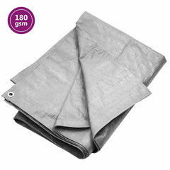 vidaXL Tarpaulin 180 g/m² 6x6 m Grey HDPE 1