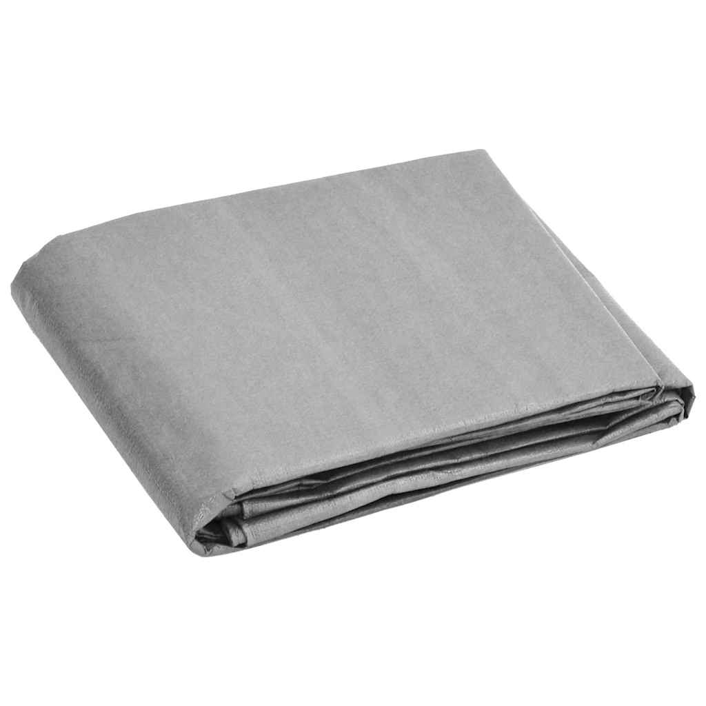 vidaXL Tarpaulin 180 g/m² 6x6 m Grey HDPE 3